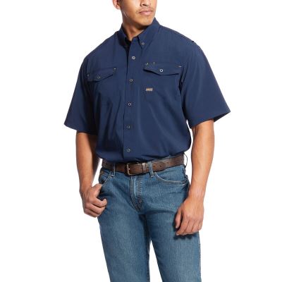 Ariat Work: Rebar Made Tough VentTEK DuraStretch Camisa Hombre - Azul Marino (DIPFW8623)